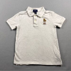 Polo by Ralph Lauren White Kids Polo with Embroidered Bear Patch